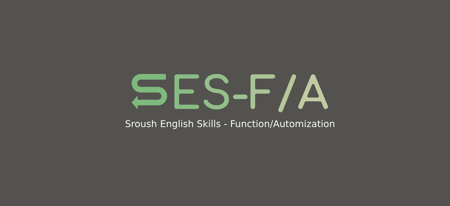  مهارت های انگلیسی سروش - ناخودآگاه سازی/کاربرد SES-F/A